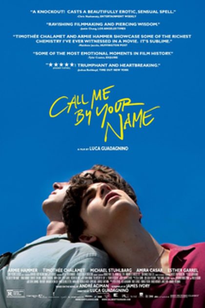 Poster for Call Me by Your Name, directed by Luca Guadagnino