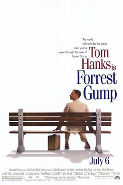 Poster for Forrest Gump, directed by Robert Zemeckis