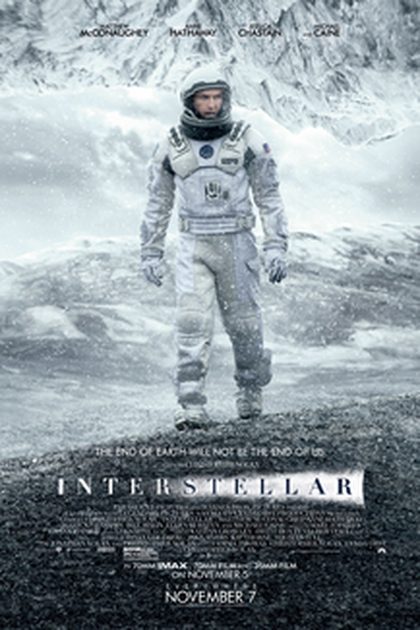 Poster for Interstellar, directed by Christopher Nolan
