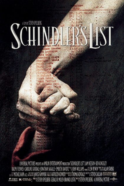 Poster for Schindler's List, directed by Steven Spielberg