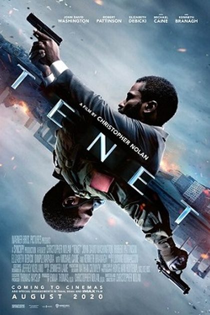 Poster for Tenet, directed by Christopher Nolan