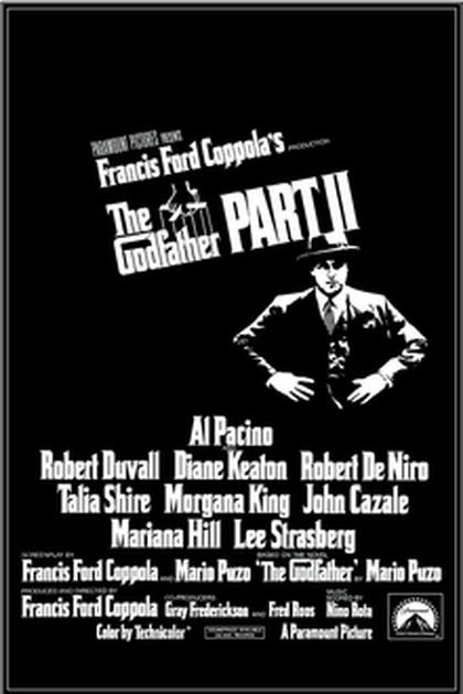 Poster for The Godfather Part II, directed by Francis Ford Coppola