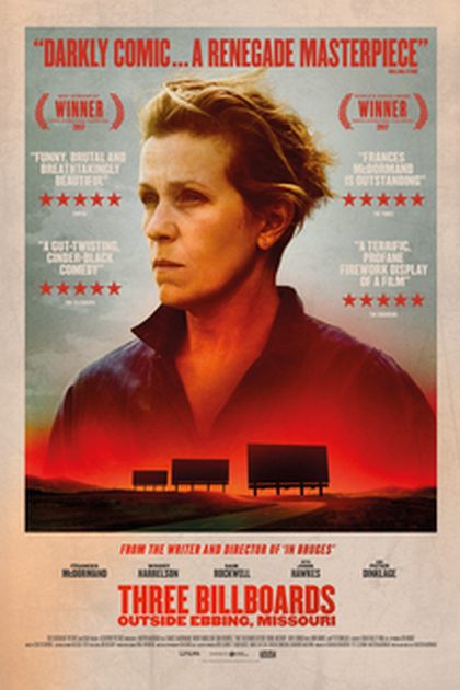 Poster for Three Billboards Outside Ebbing, Missouri, directed by Martin McDonagh